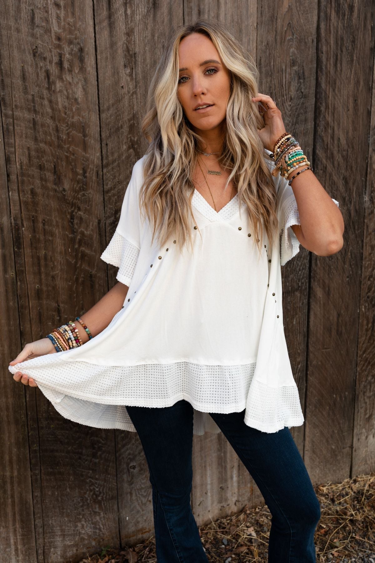 More Than Meets The Eye Tunic Top - Ivory
