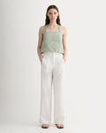 The Crossback Tank in Linen | Seagrass