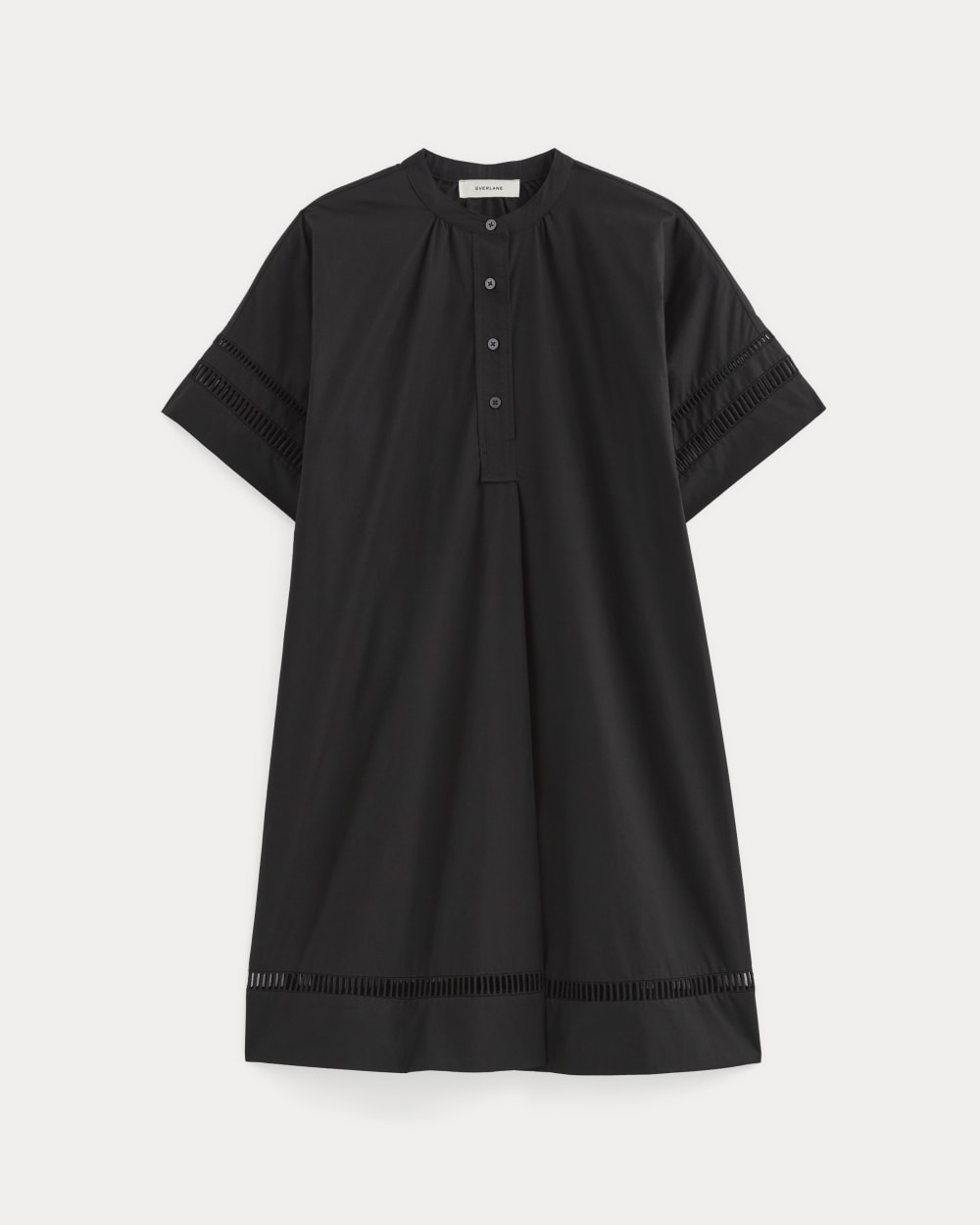 The Lace Trim Popover Dress | Black