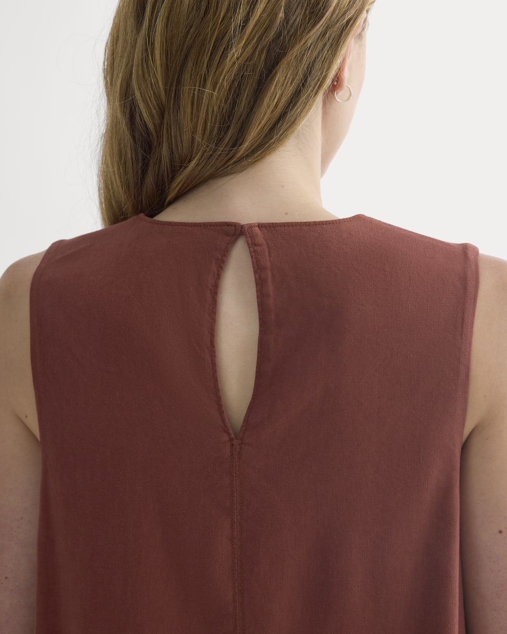 The Shift Dress in Stretch Linen | Henna Red