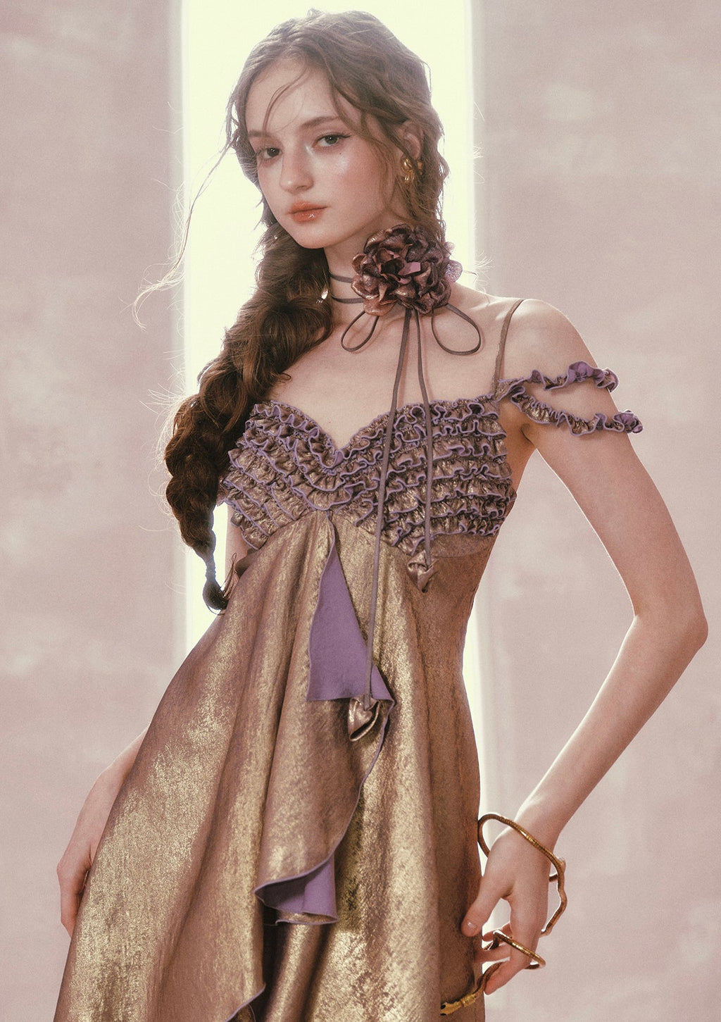 Purple Gold Aria Dress