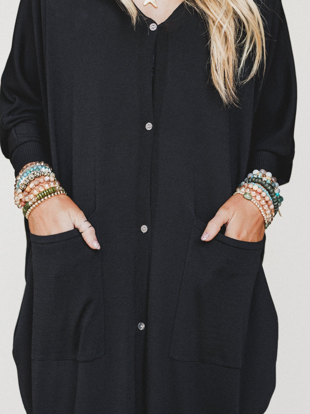 Harper Duster Dress  - Black