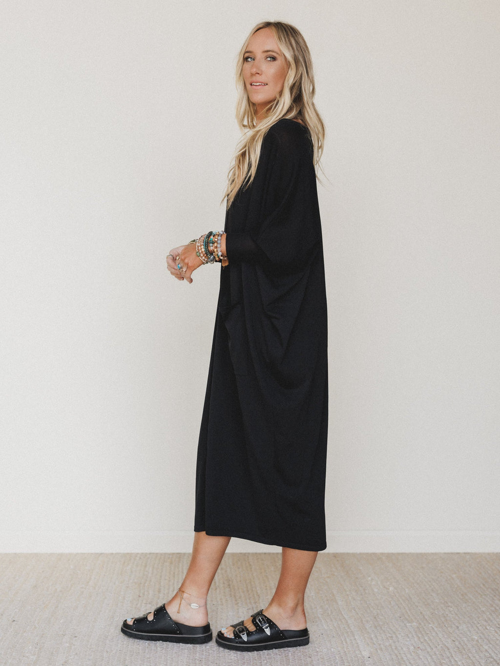 Harper Duster Dress  - Black