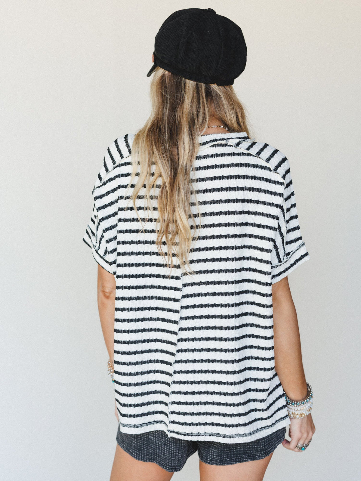 Timeless Lines Striped Tee - Black