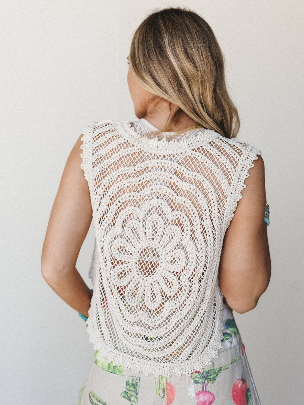 Flower Kiss Knitted Top - Cream