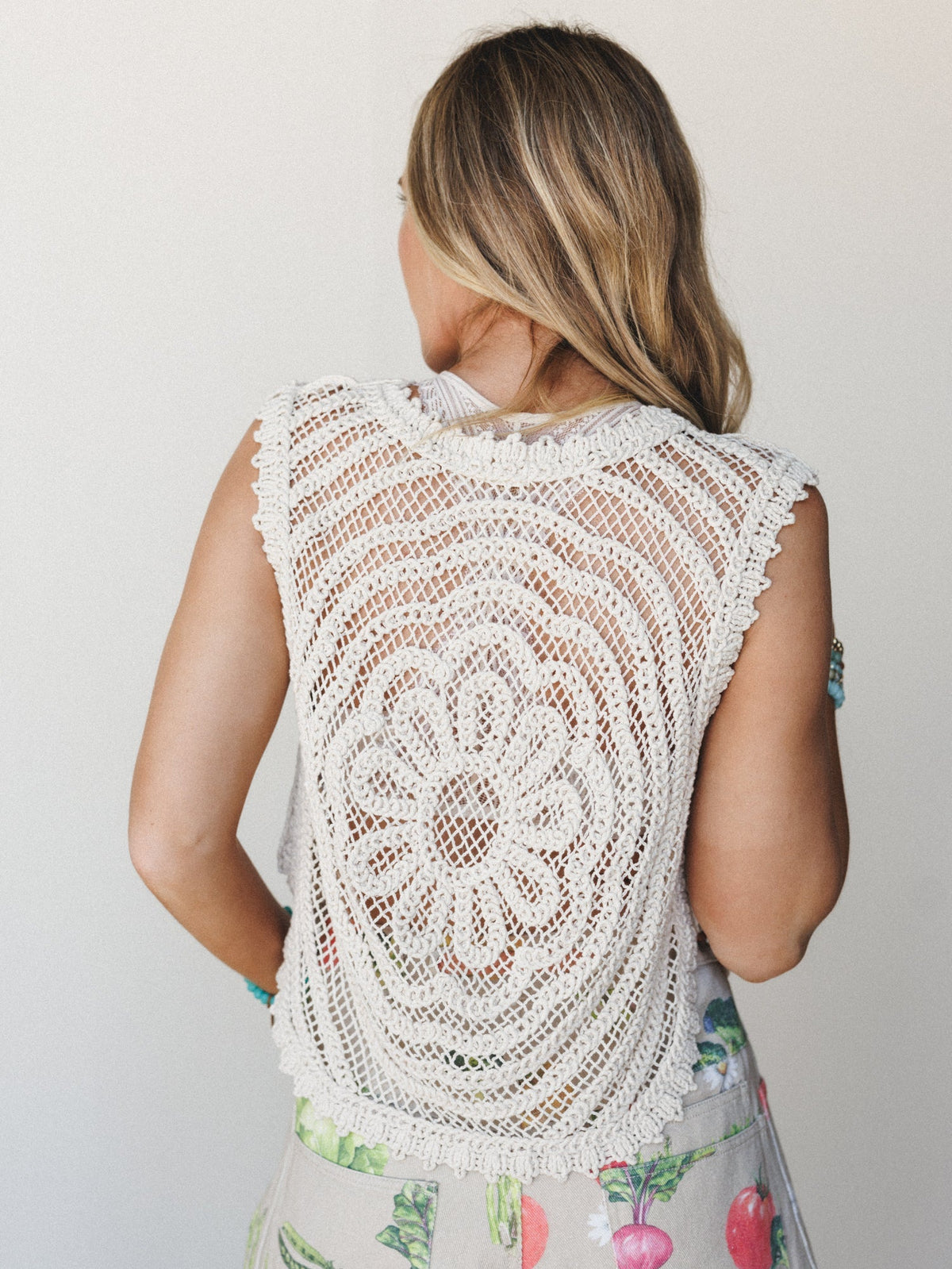 Flower Kiss Knitted Top - Cream