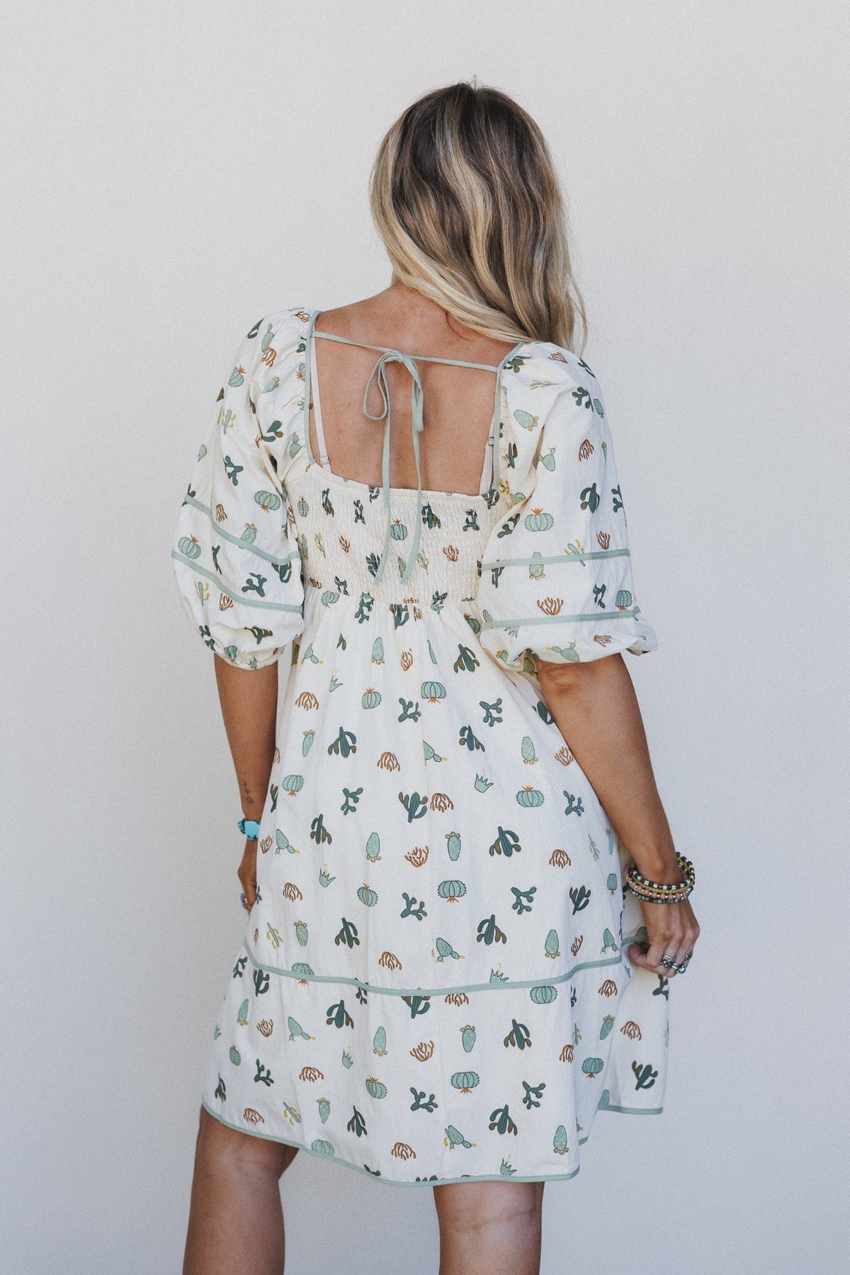 Cactus Skyline Dress - Cream