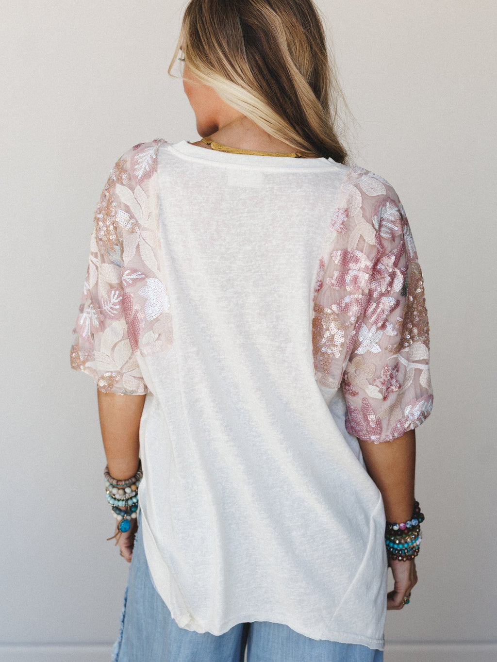 Sparking In Summer Tee - Pale Pink