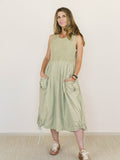 Jungle Beat Cargo Maxi Dress - Sage