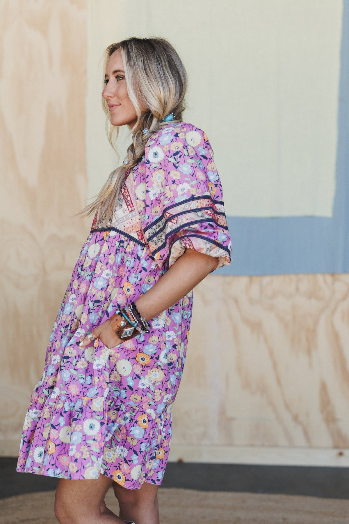 Beyond Boundaries Floral Dress - Lilac