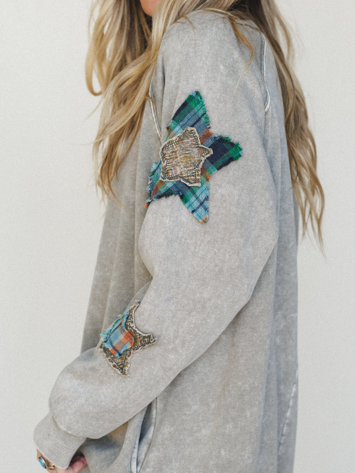 Starfall of Wonder Long Sleeve Dress - Ash