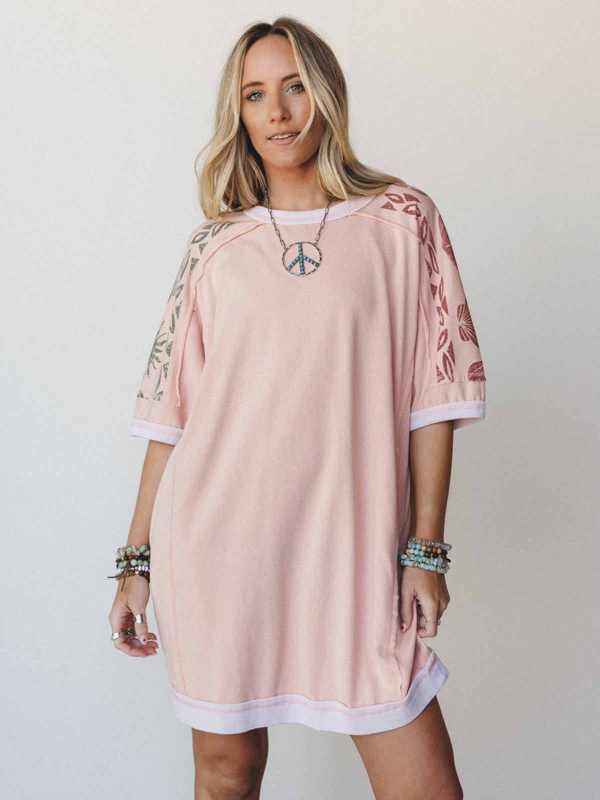 South Beach Sands Tee Dress - Blush