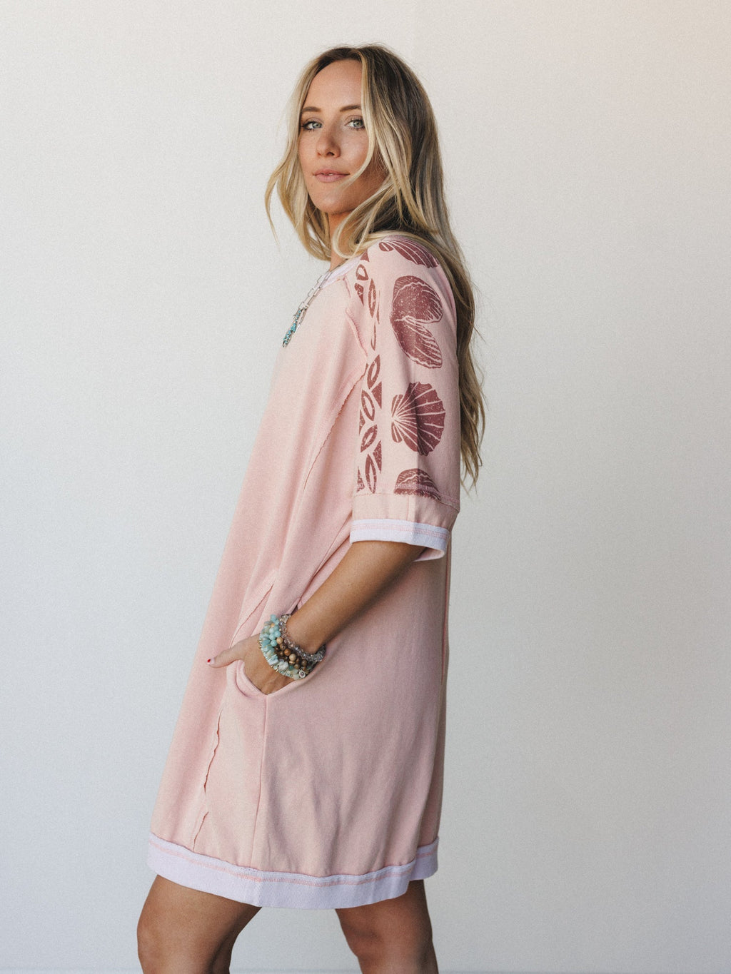 South Beach Sands Tee Dress - Blush