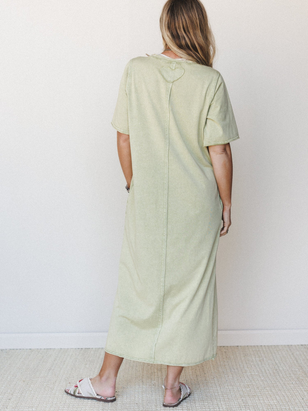 Skye Maxi Tee Dress - Sage