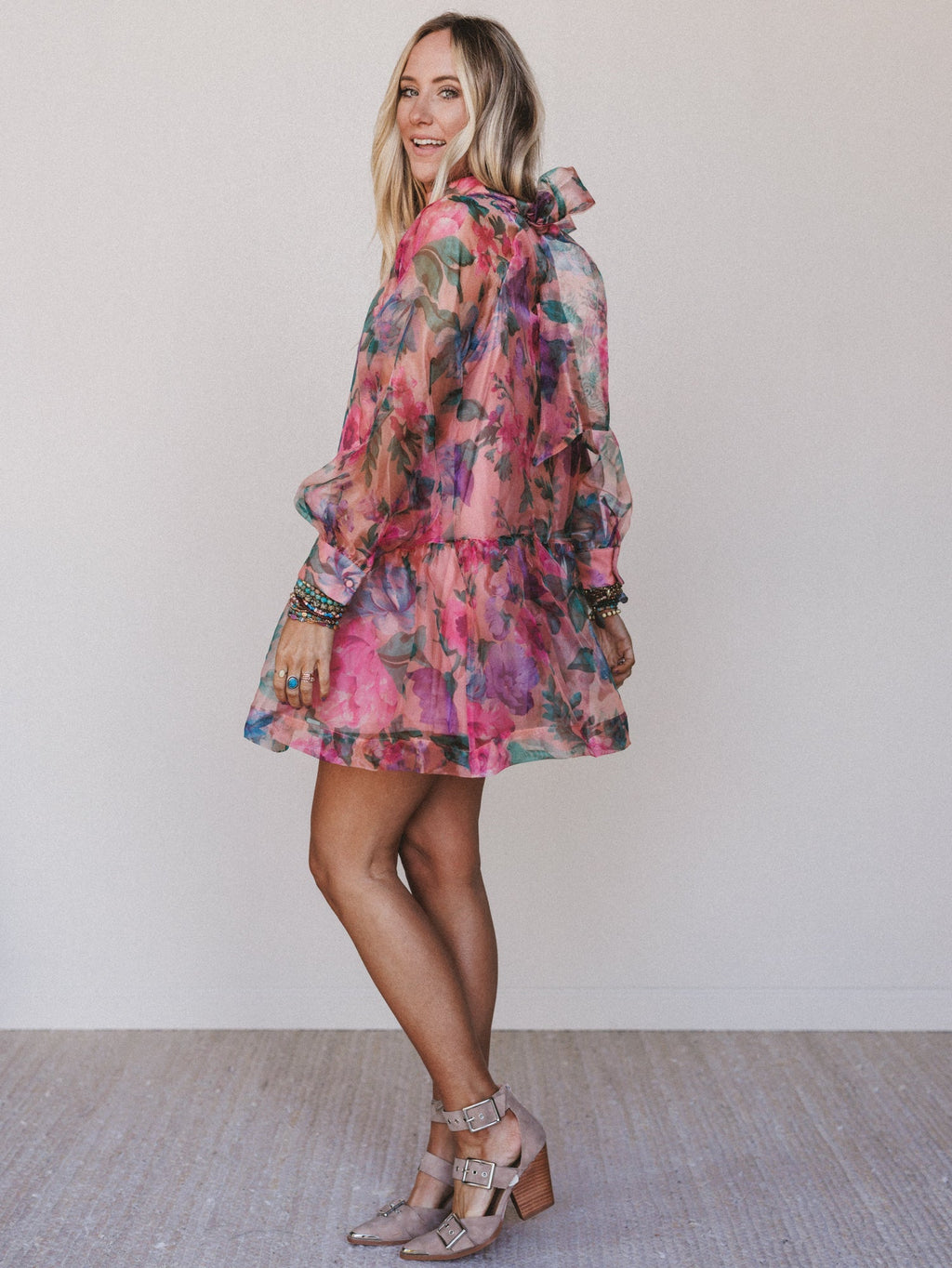 Blushbud Floral Dress - Peach