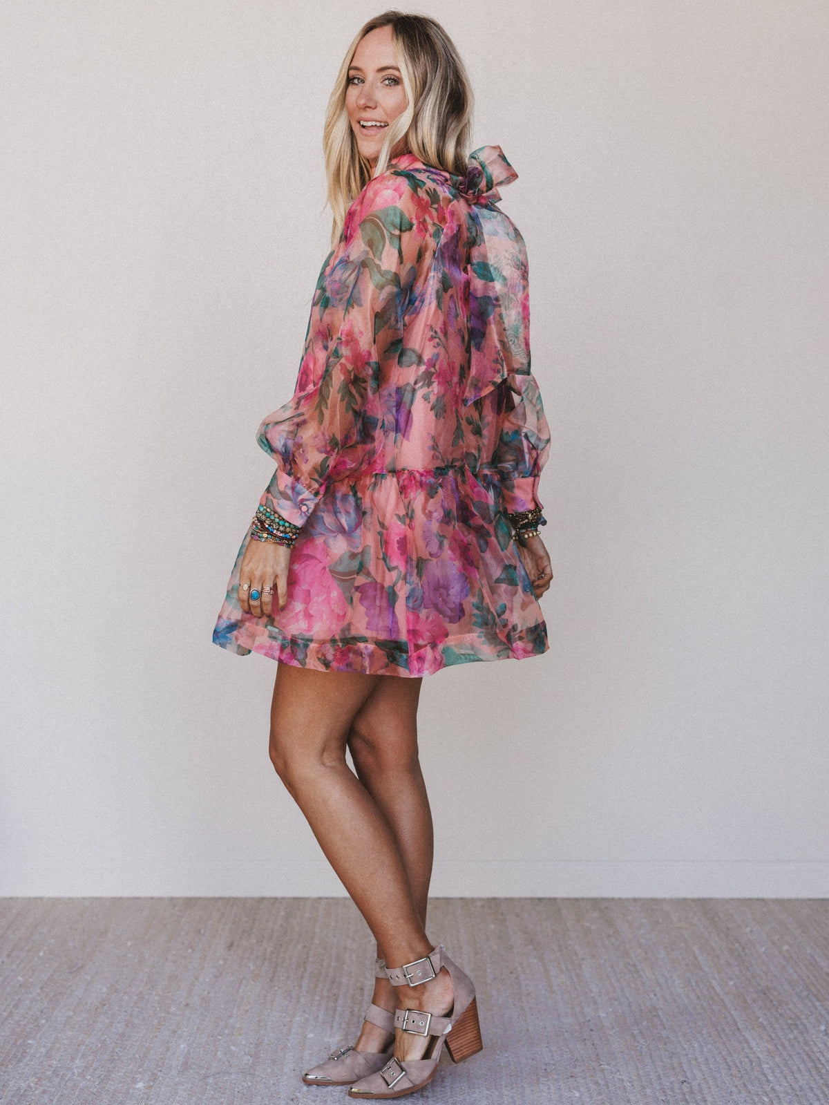 Blushbud Floral Dress - Peach