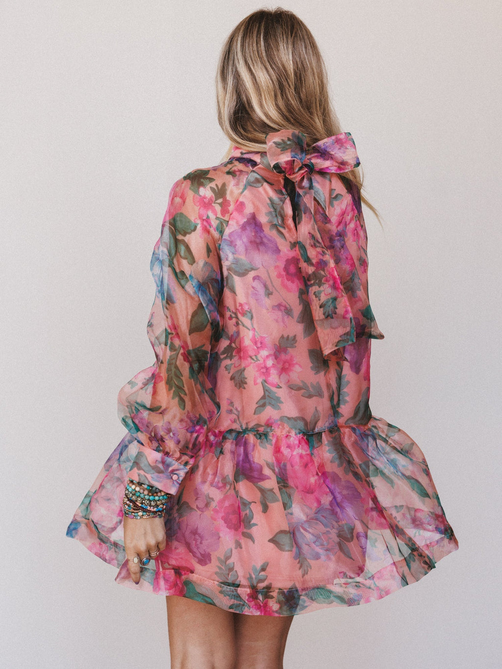 Blushbud Floral Dress - Peach