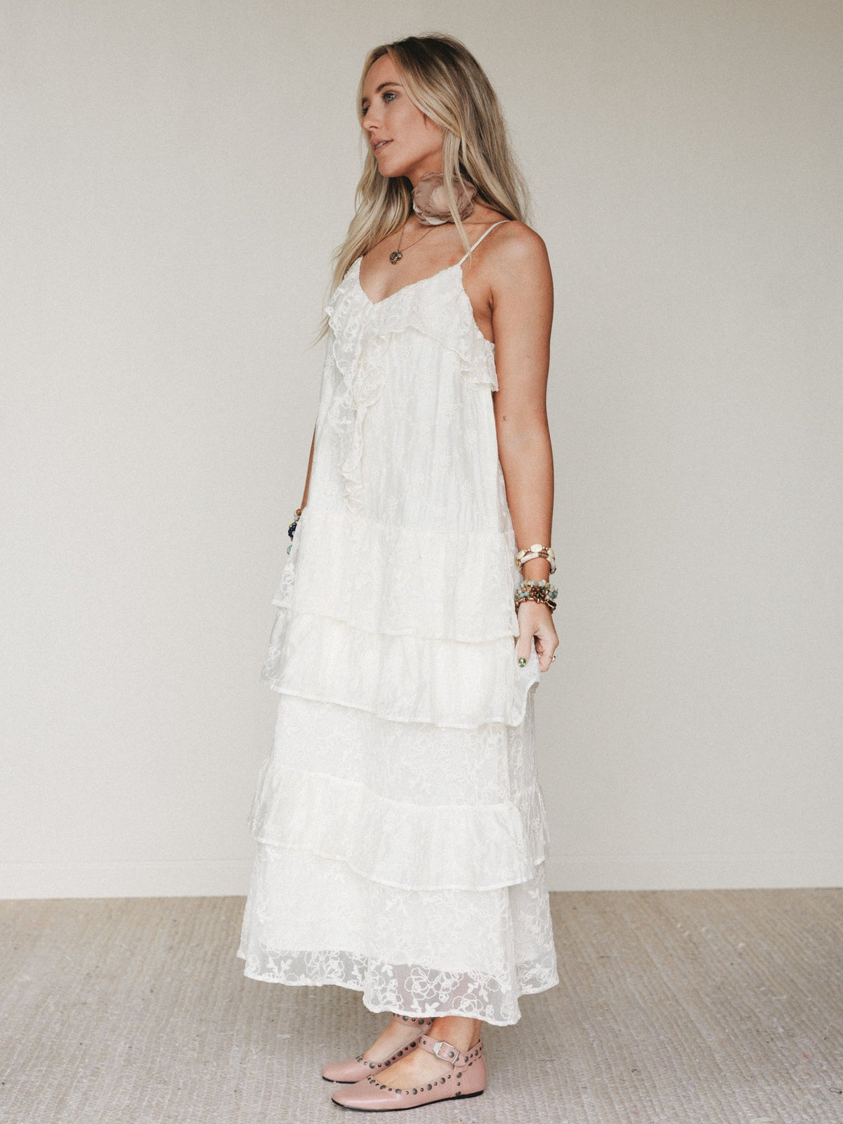 Poems And Stories Dress - Ecru