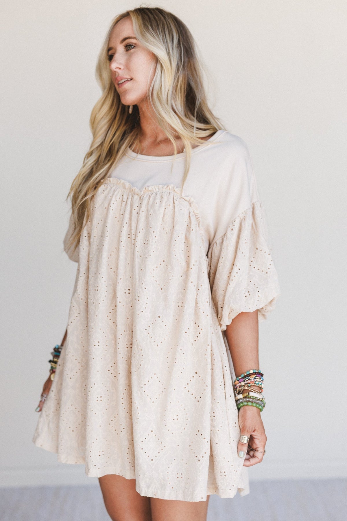 Away We Go Dress - Beige