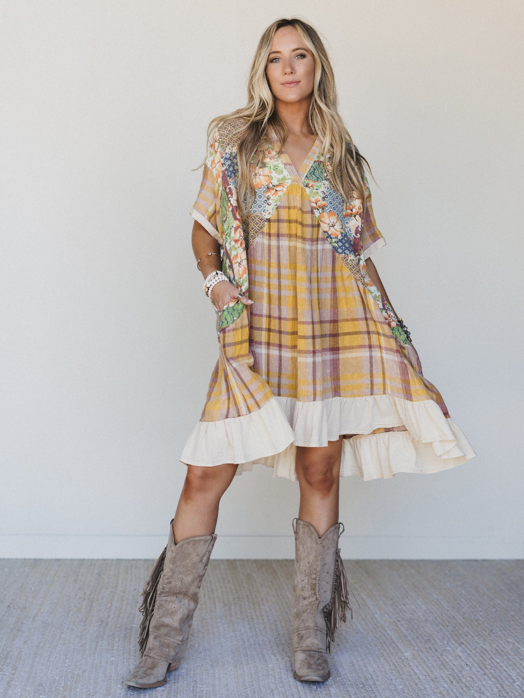 Golden Gaze Dress - Mustard - Pre Order