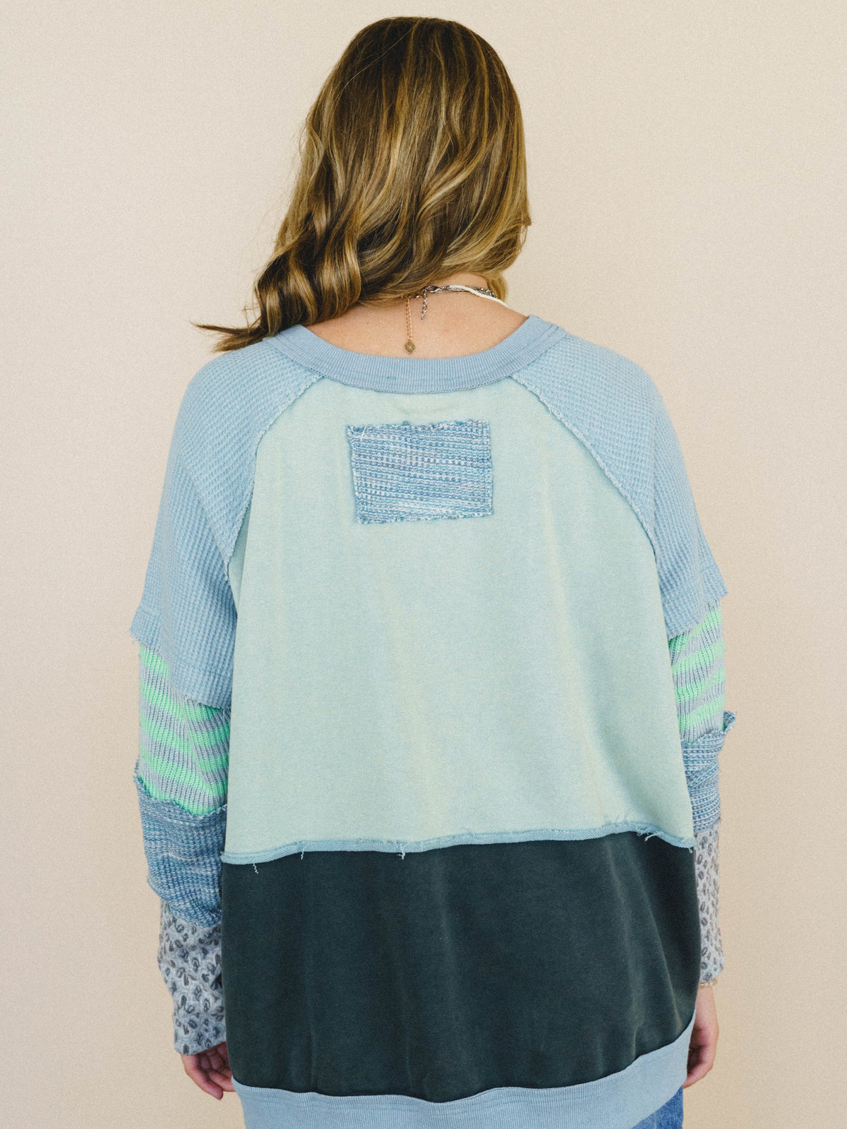 Garden Poems Long Sleeve Top - Seafoam
