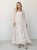 Garden Memories Maxi Dress - Cream Multi
