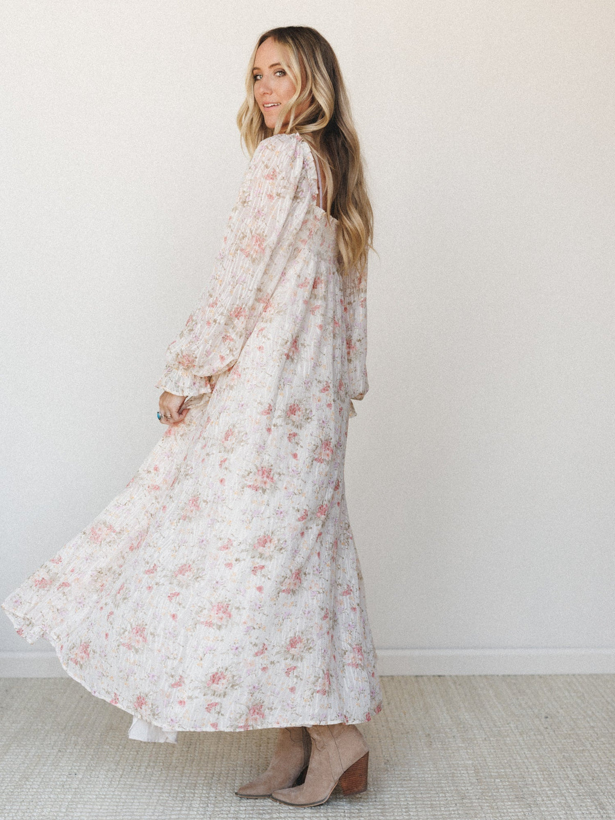 Garden Memories Maxi Dress - Cream Multi