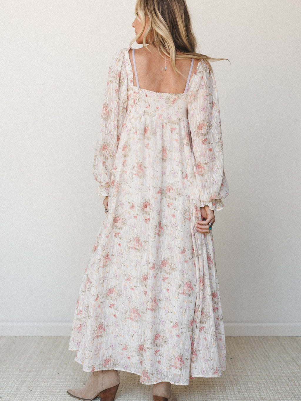 Garden Memories Maxi Dress - Cream Multi