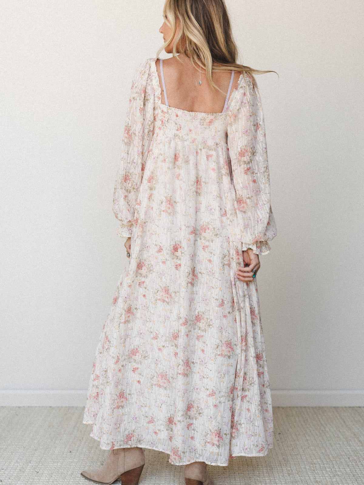 Garden Memories Maxi Dress - Cream Multi