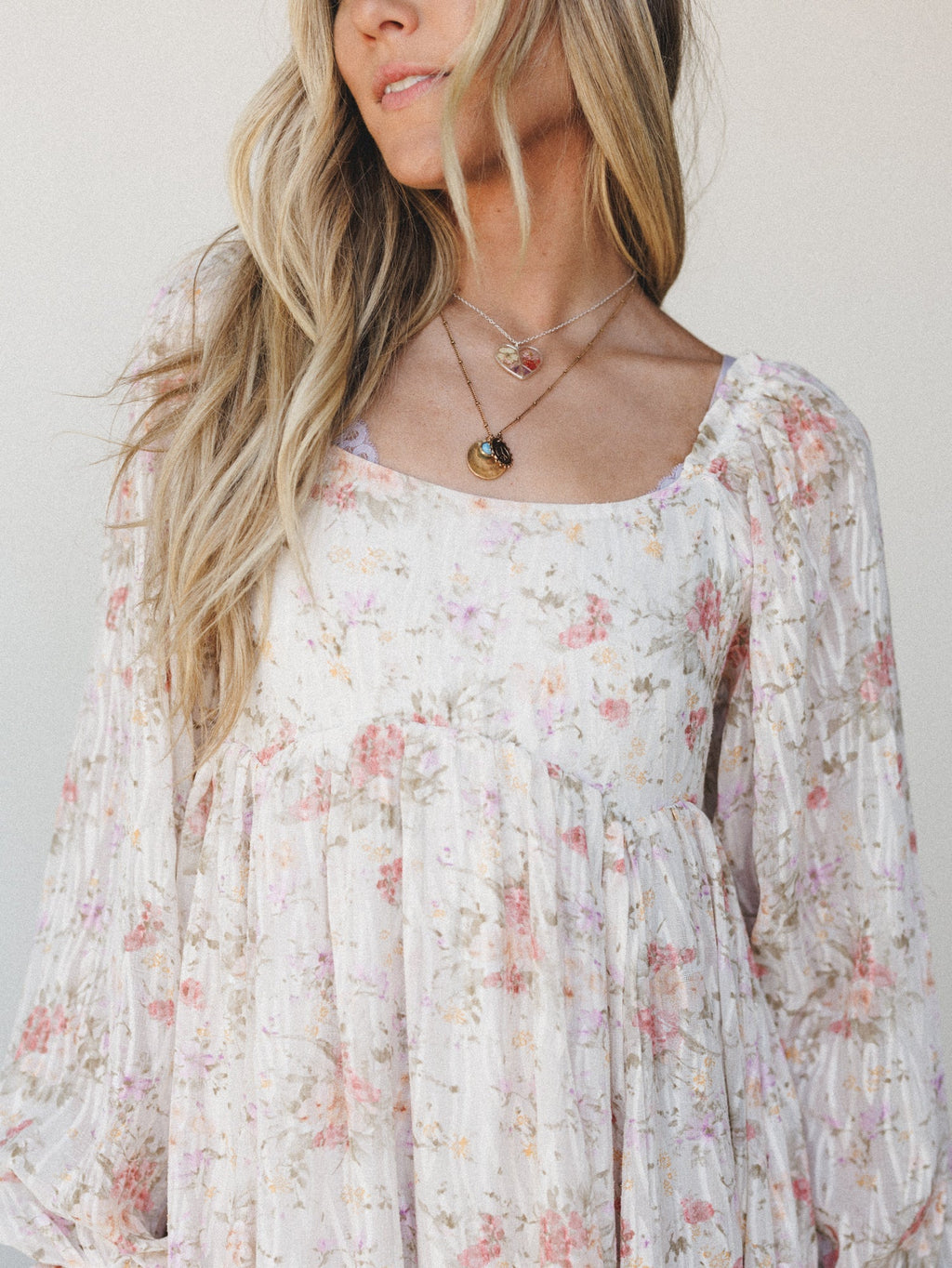 Garden Memories Maxi Dress - Cream Multi