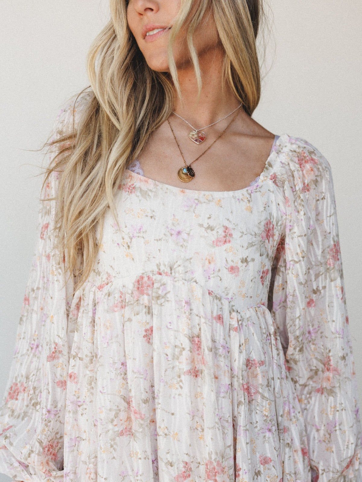 Garden Memories Maxi Dress - Cream Multi