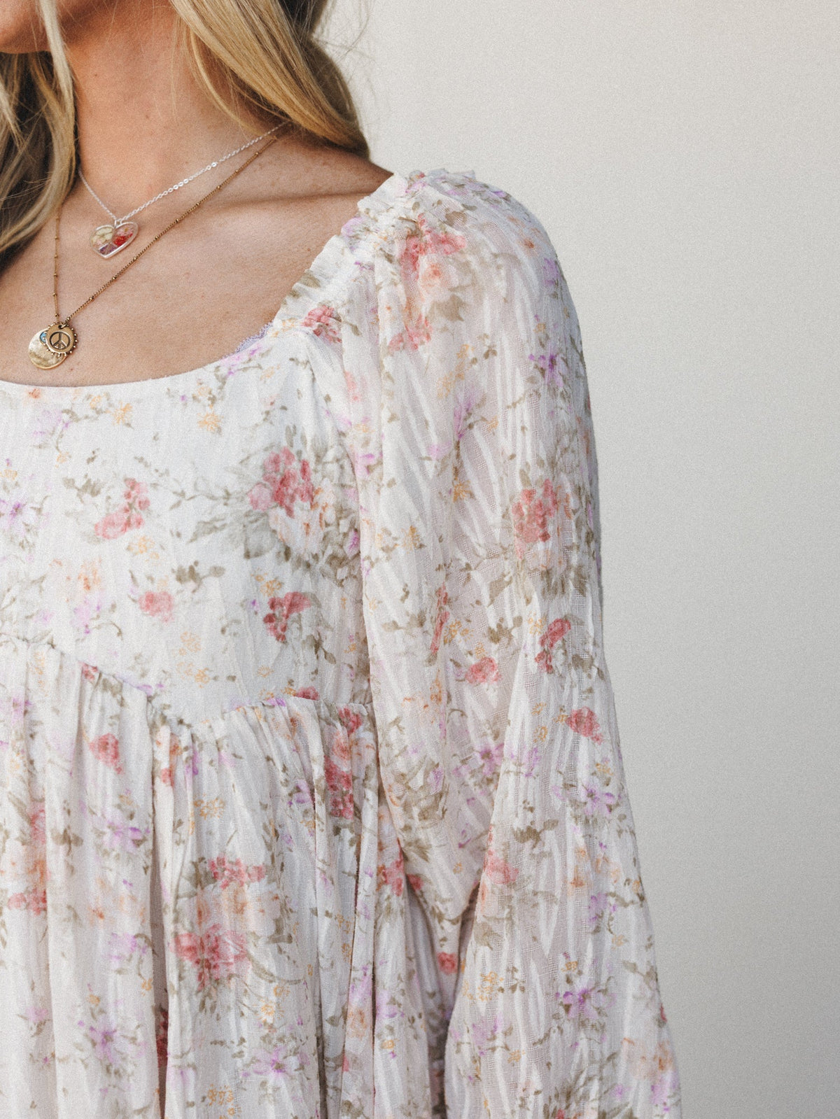 Garden Memories Maxi Dress - Cream Multi