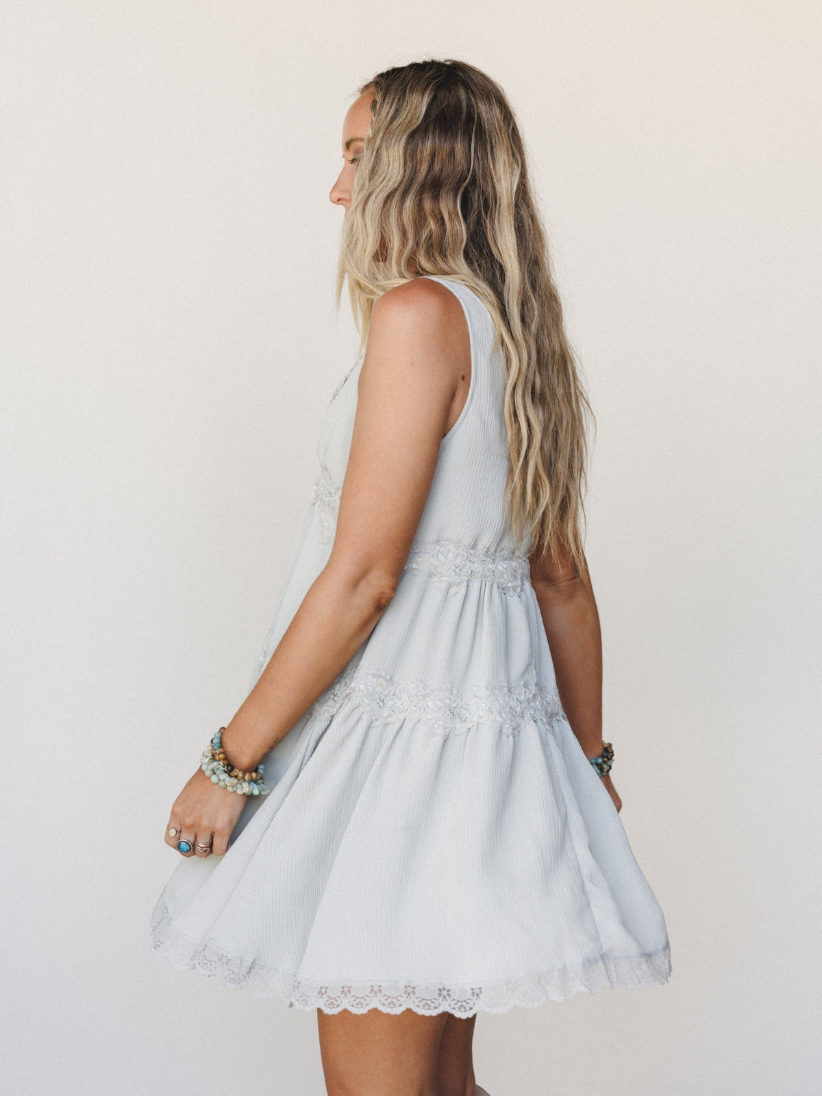 Lily Lace Dress - Pewter