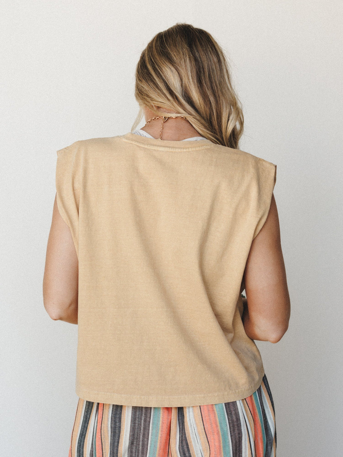 The Nest Beach Club Muscle Tank - Faded Mustard