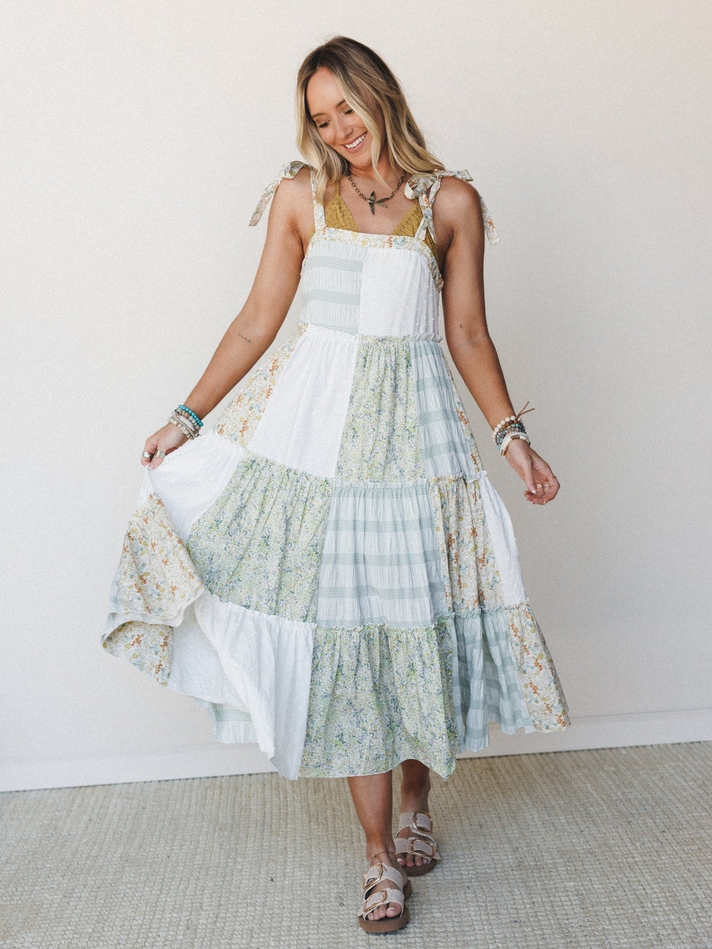 Patchwork Fantasy Dress  - Ivory Multi