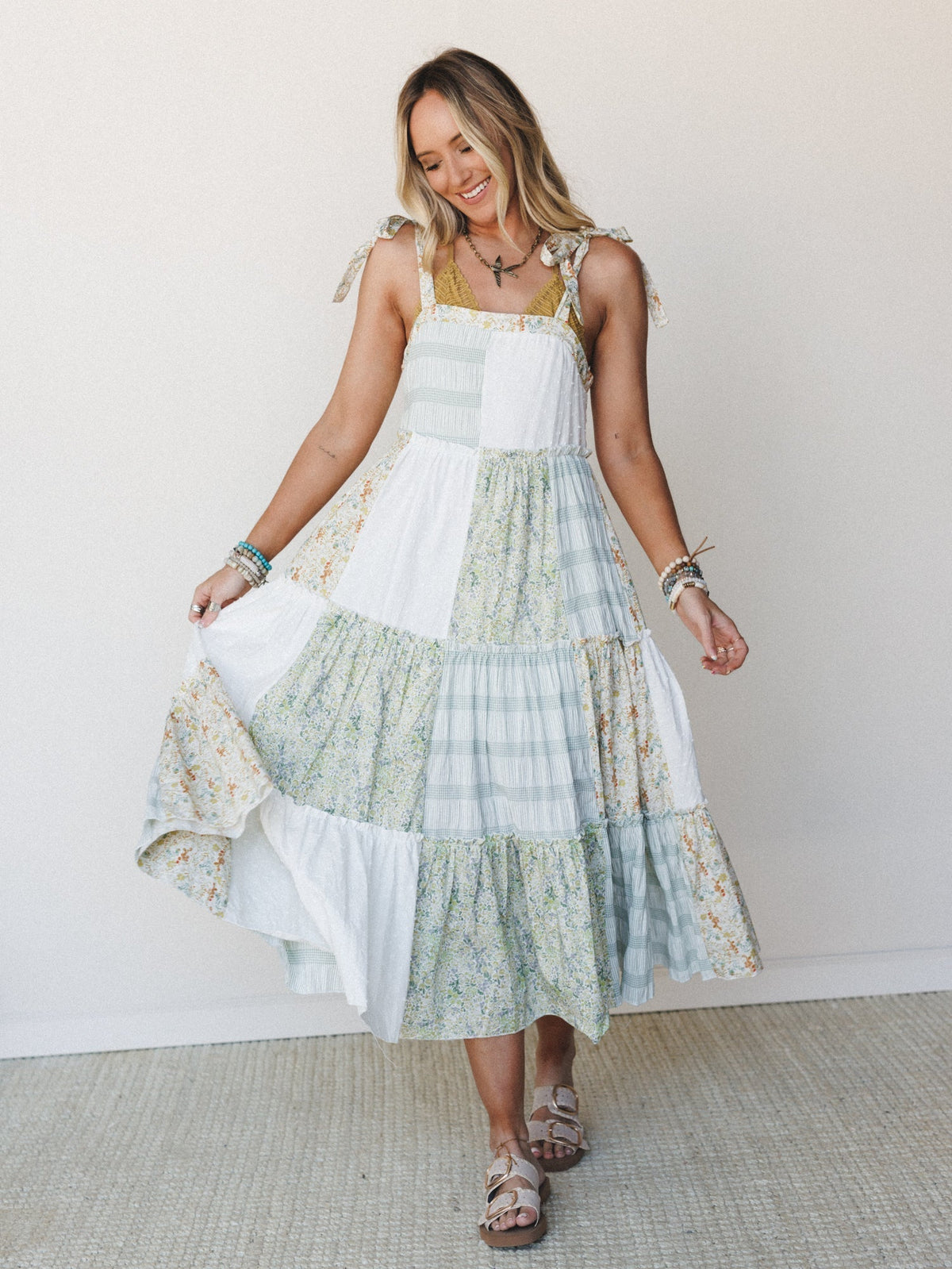 Patchwork Fantasy Dress  - Ivory Multi