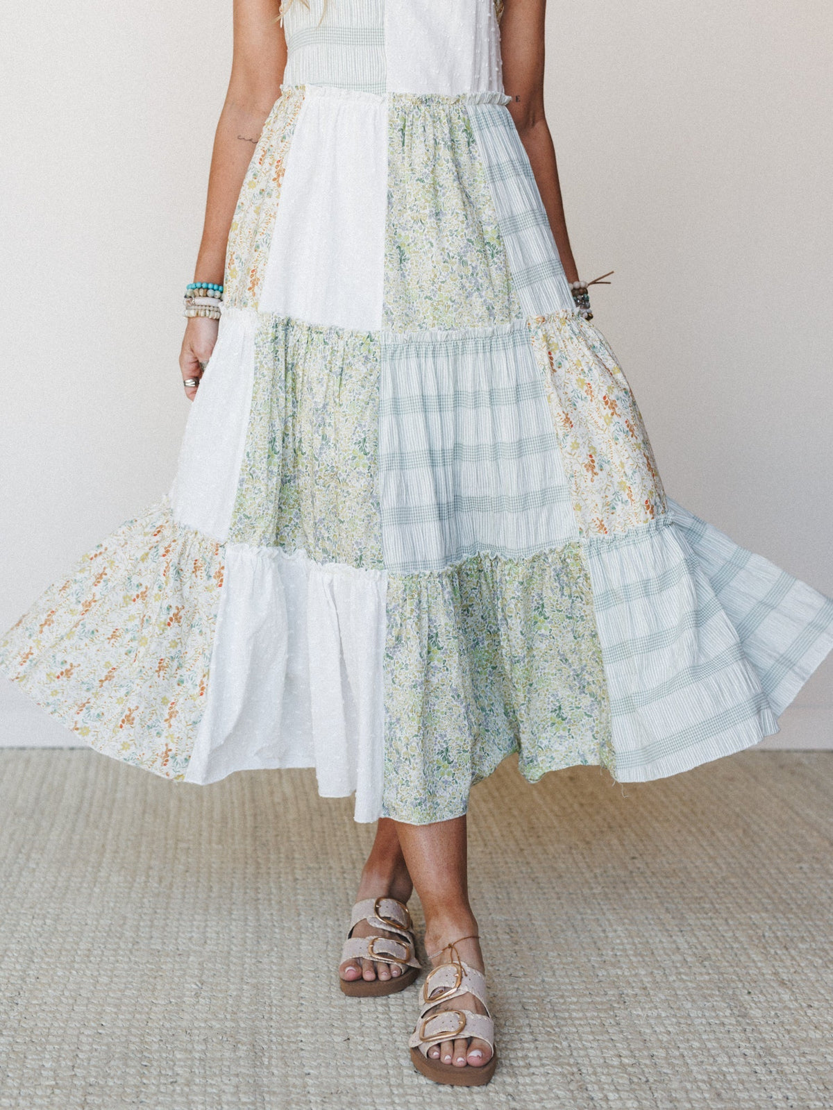 Patchwork Fantasy Dress  - Ivory Multi