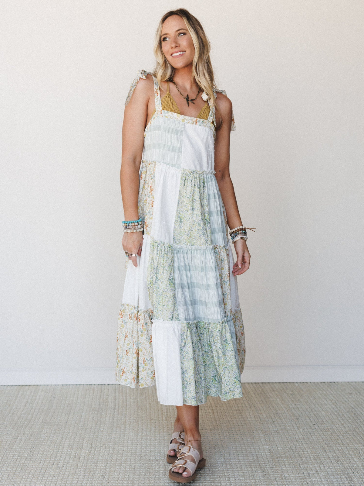 Patchwork Fantasy Dress  - Ivory Multi