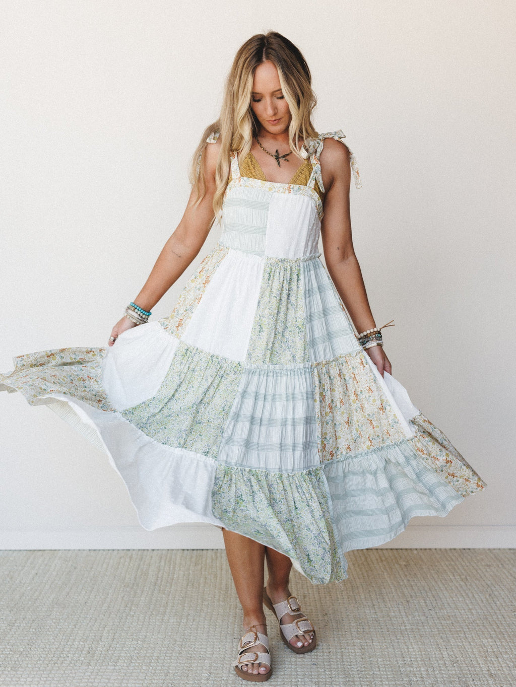 Patchwork Fantasy Dress  - Ivory Multi