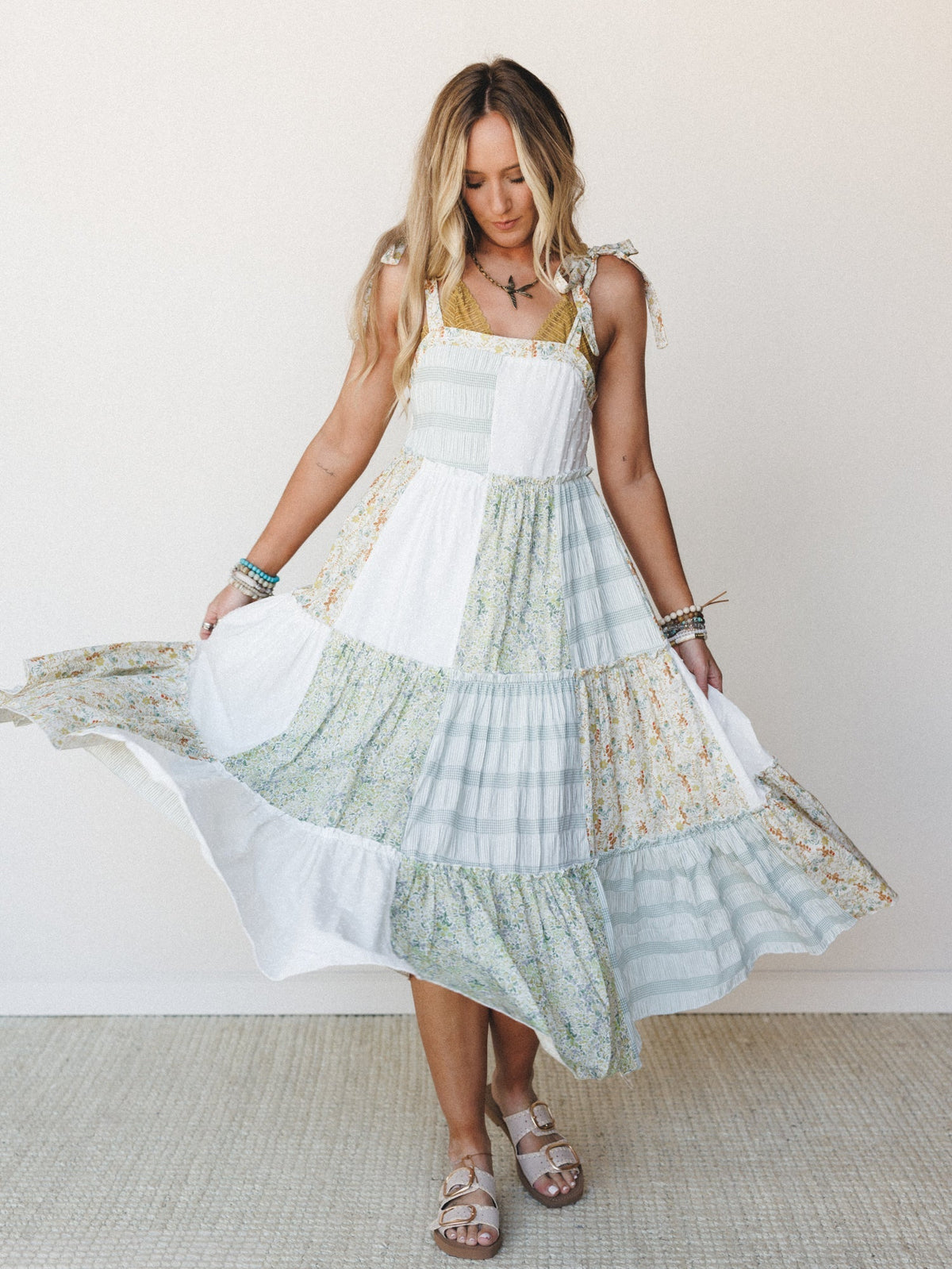 Patchwork Fantasy Dress  - Ivory Multi
