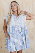 The Nest Sweet Nothings Baby Doll Dress - Blue Tie Dye - Pre Order