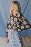 The Nest Free To Dream Crochet Top - Charcoal