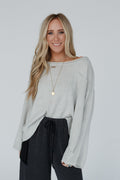 Got You Covered Drop Shoulder Pullover - Ash