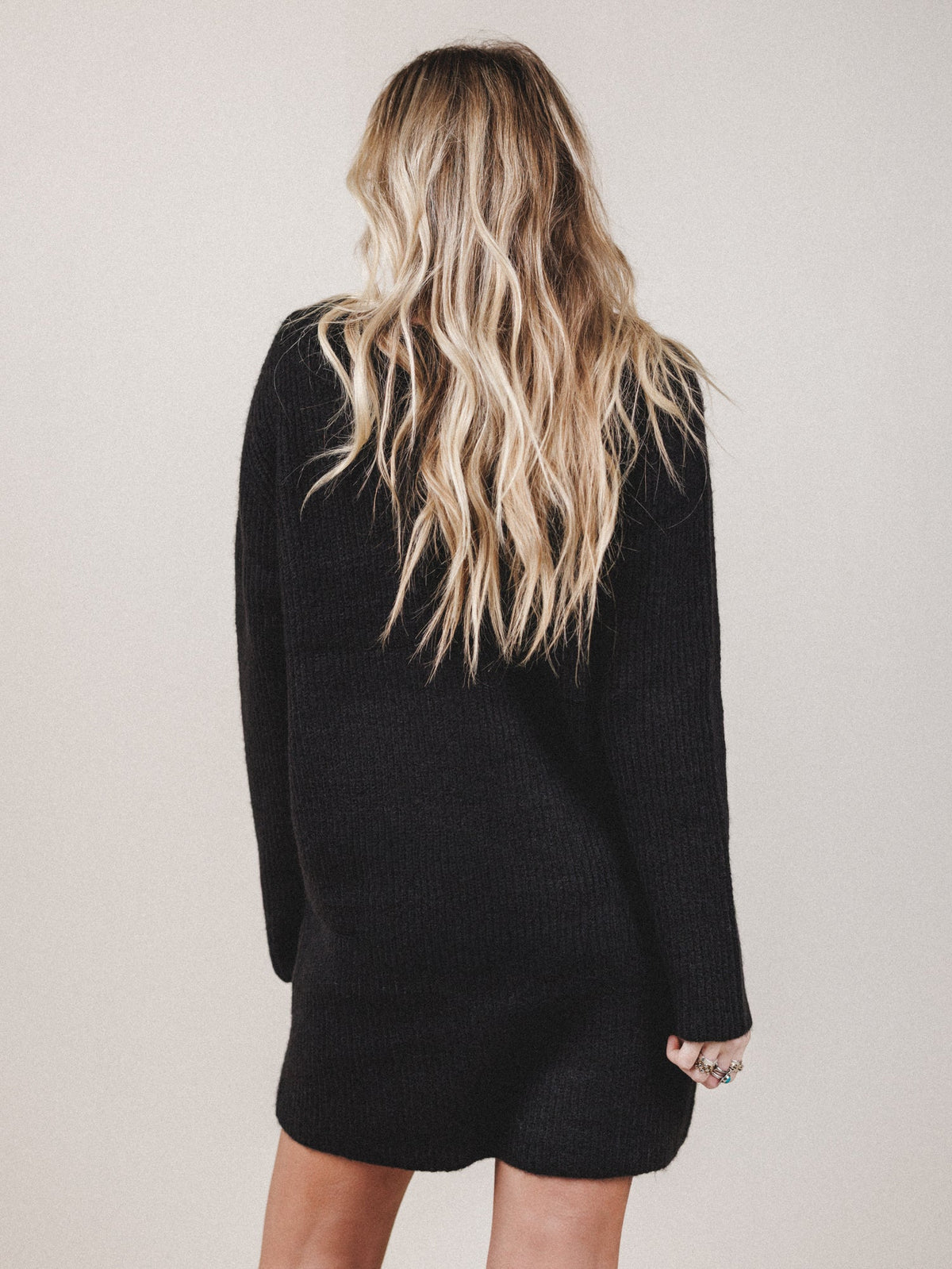 Winter Muse Sweater Dress - Black