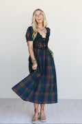 Darling Days Plaid Dress - Green - Pre Order