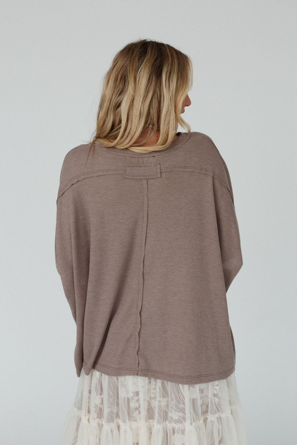 The Nest Kelsie Dolman Top - Dark Oatmeal