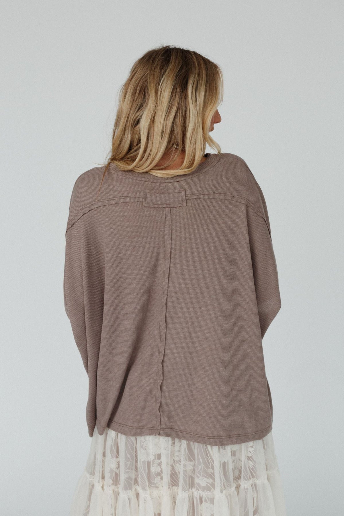 The Nest Kelsie Dolman Top - Dark Oatmeal