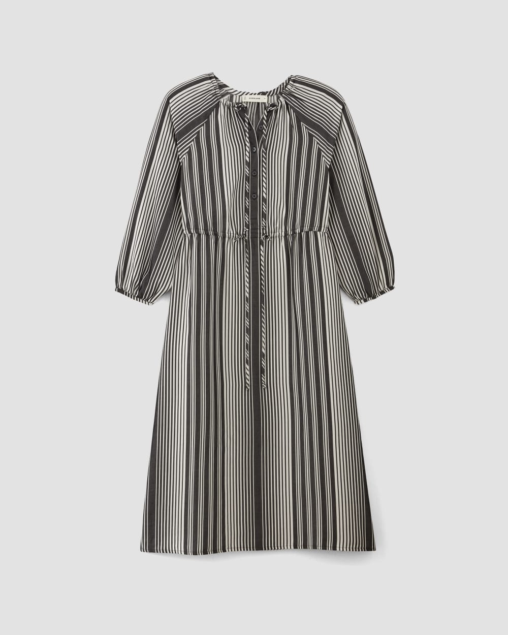 The TENCEL? Gathered Maxi Dress | Black / Bone