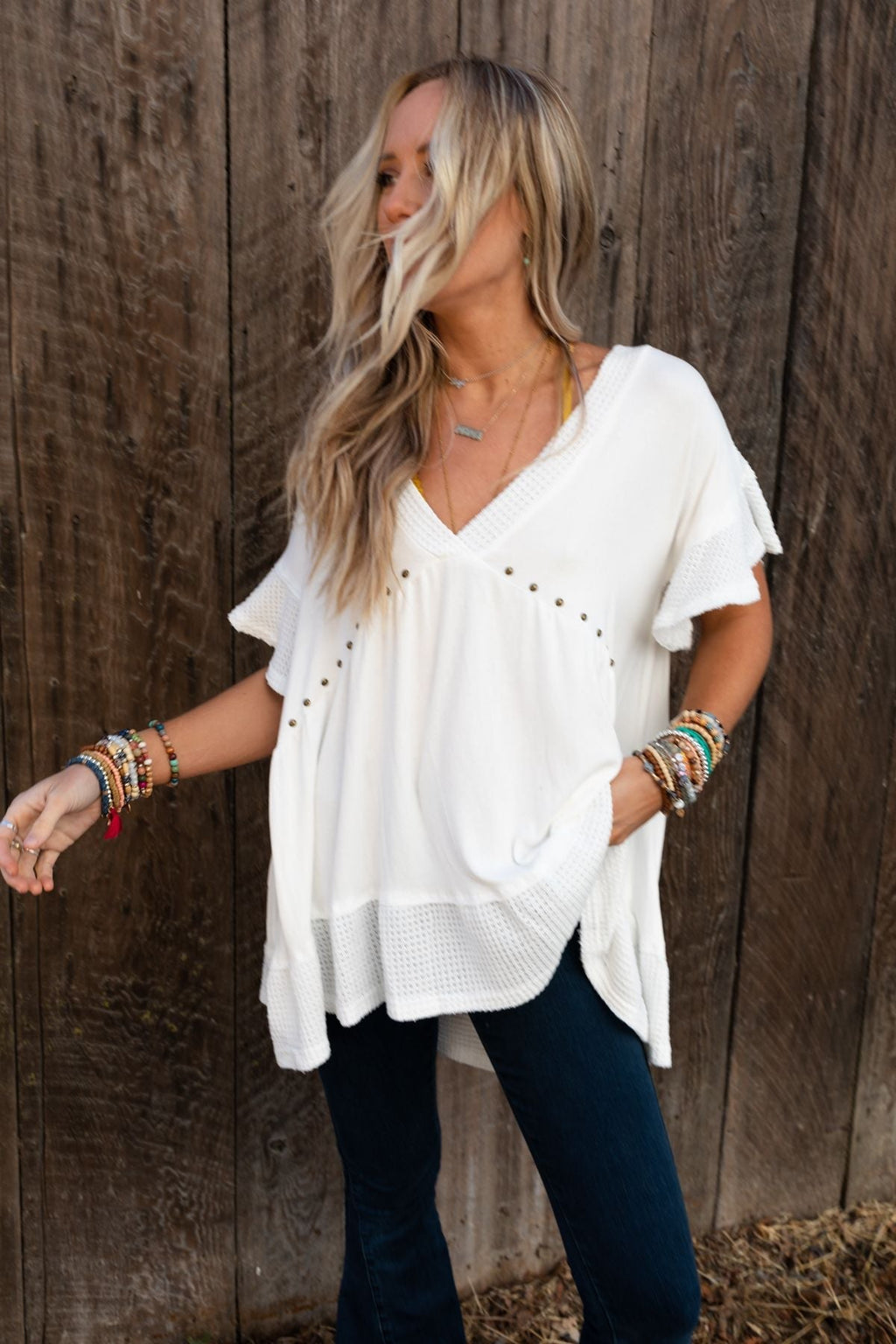 More Than Meets The Eye Tunic Top - Ivory
