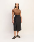 The Muscle Top in Linen | Carob Brown